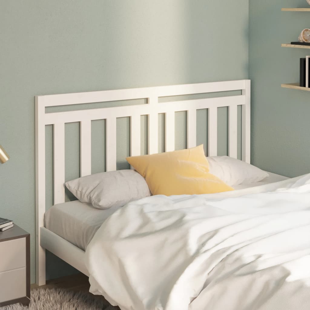 vidaXL Bed Headboard White 156x4x100 cm Solid Wood Pine