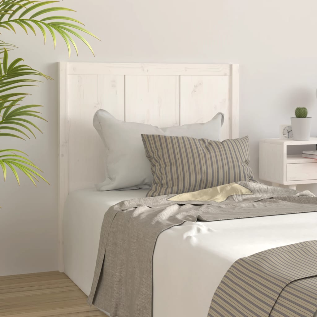 vidaXL Bed Headboard White 105.5x4x100 cm Solid Pine Wood