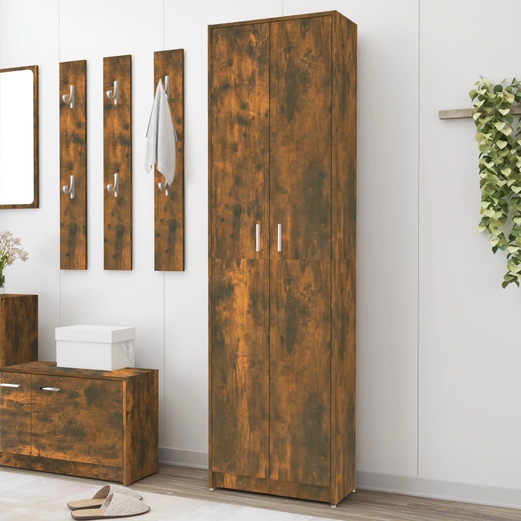 vidaXL Hallway Wardrobe Smoked Oak 55x25x189 cm Engineered Wood