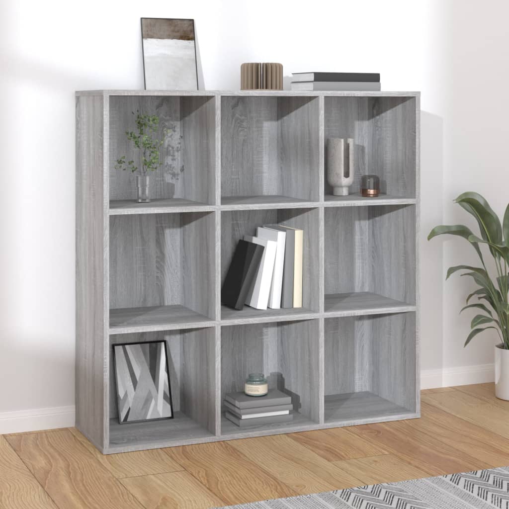 vidaXL Book Cabinet Grey Sonoma 98x30x98 cm