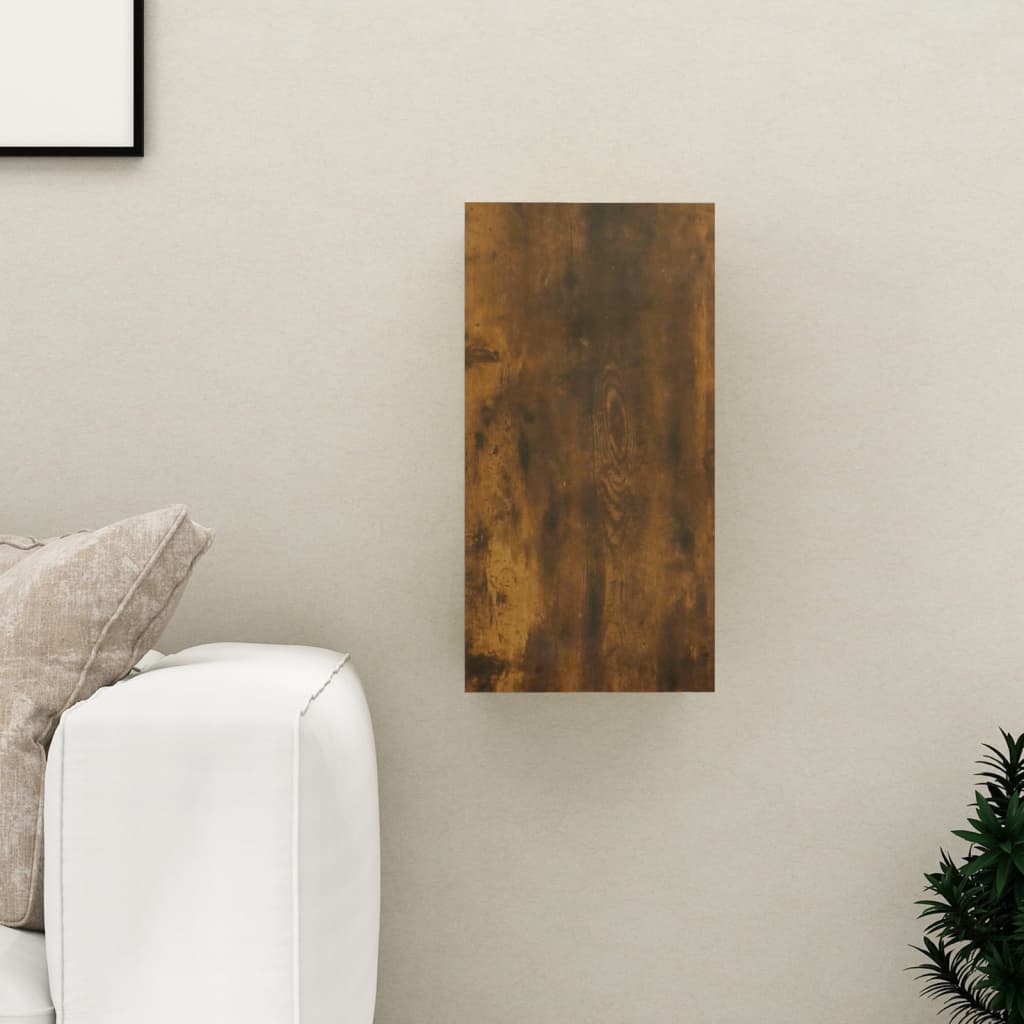 vidaXL TV Cabinet Smoked Oak 30.5x30x60 cm Engineered Wood