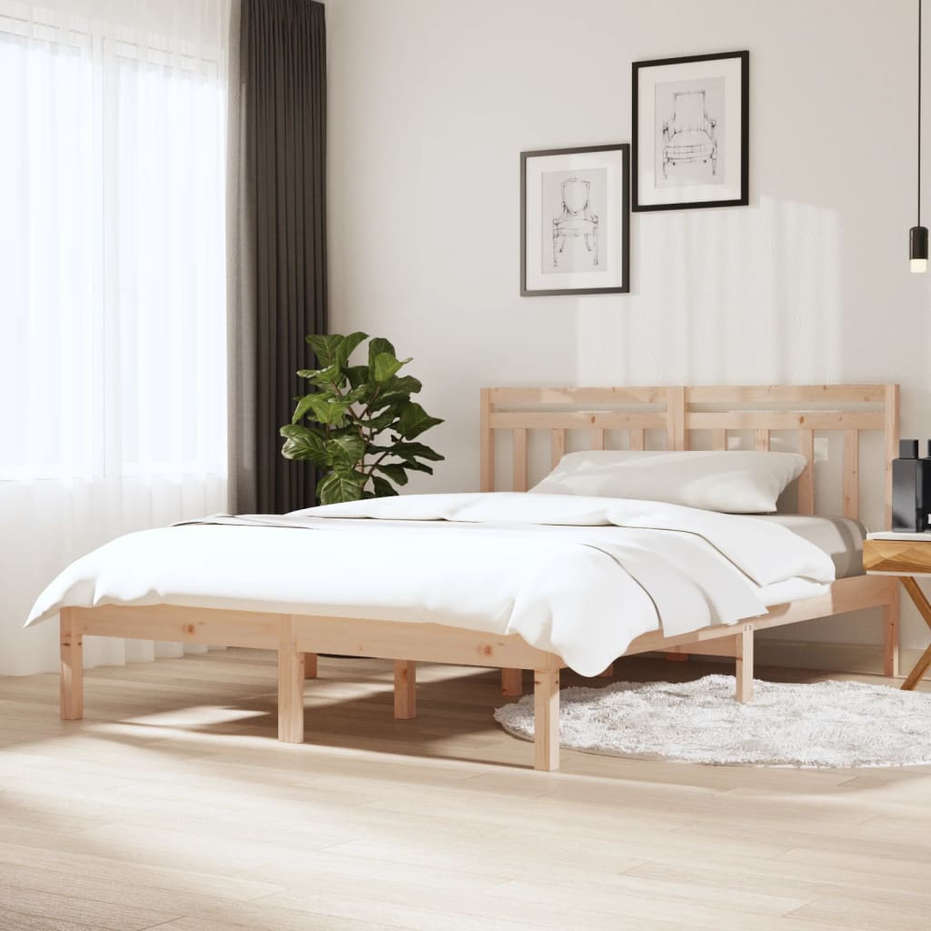 vidaXL Bed Frame 120x190 cm Small Double Solid Wood
