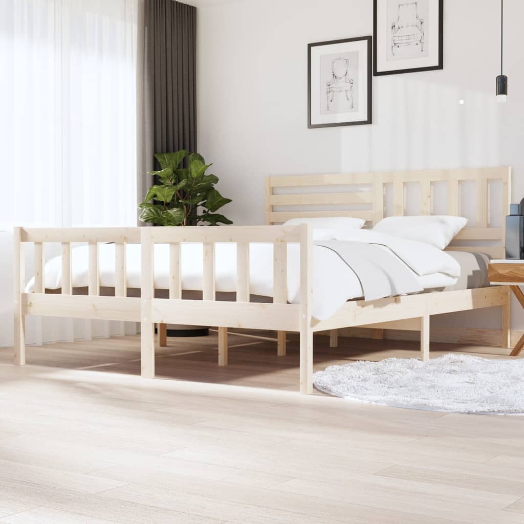 vidaXL Bed Frame 180x200 cm Super King Size Solid Wood