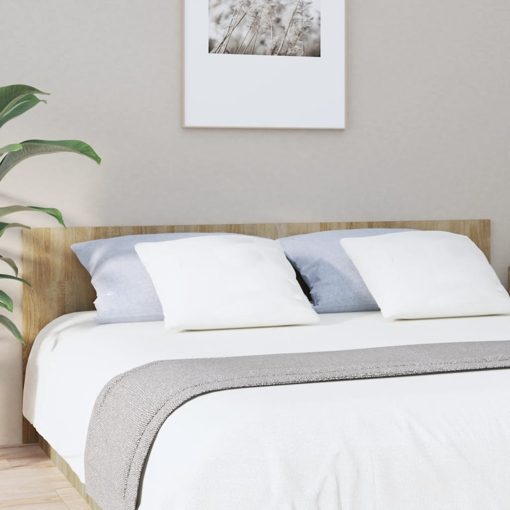 vidaXL Bed Headboard Sonoma Oak 200x1.5x80 cm Engineered Wood