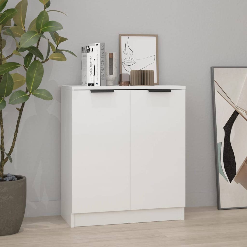 vidaXL Sideboard High Gloss White 60x30x70 cm Engineered Wood