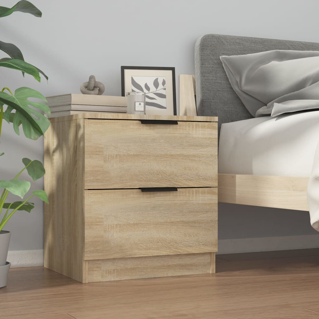 vidaXL Bedside Cabinet Sonoma Oak Engineered Wood