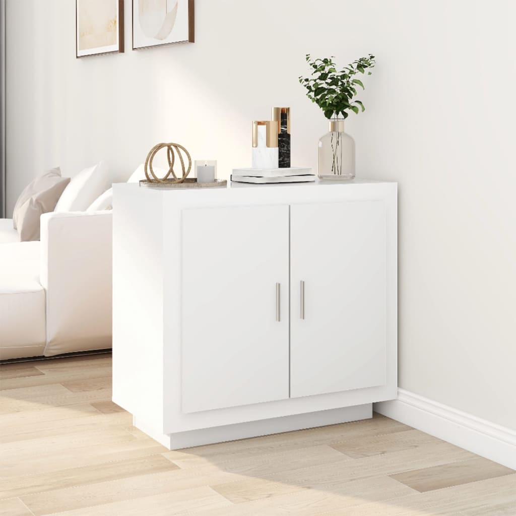 vidaXL Sideboard High Gloss White 80x40x75 cm Engineered Wood