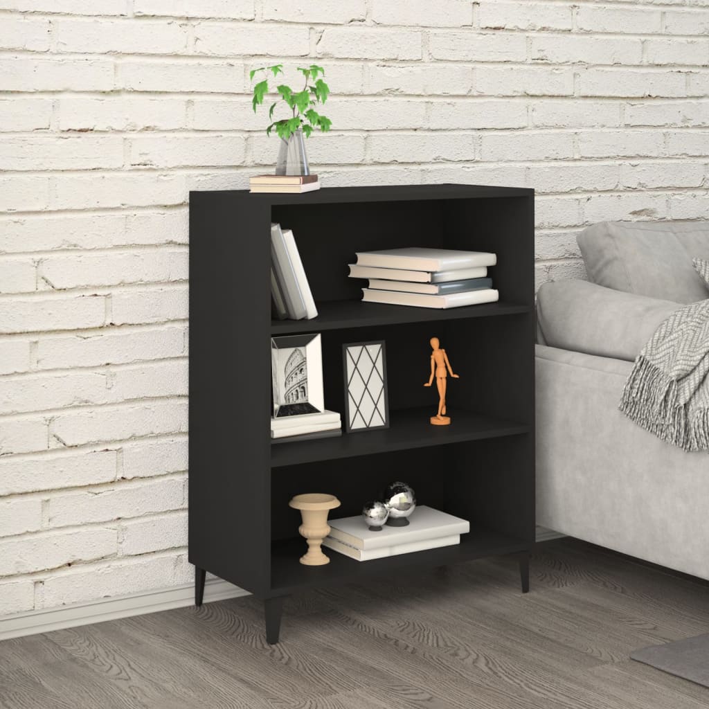 vidaXL Sideboard Black 69.5x32.5x90 cm Engineered Wood