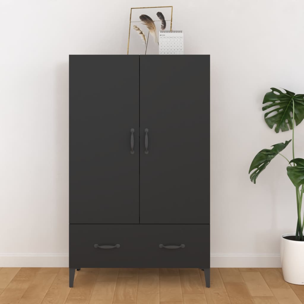vidaXL Highboard Black 70x31x115 cm Engineered Wood