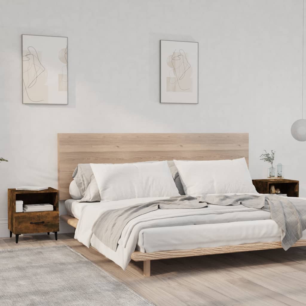 vidaXL Bedside Cabinets 2 pcs Smoked Oak Engineered Wood