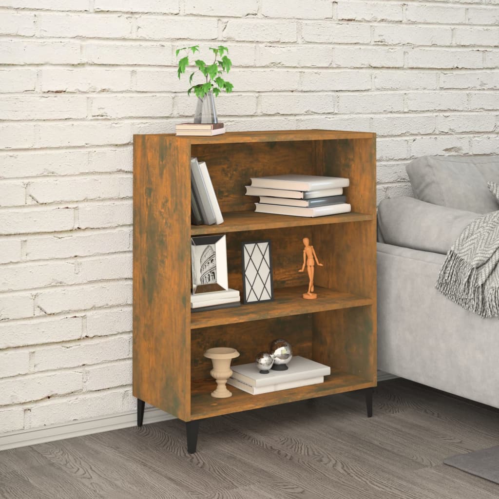 vidaXL Sideboard Smoked Oak 69.5x32.5x90 cm Engineered Wood