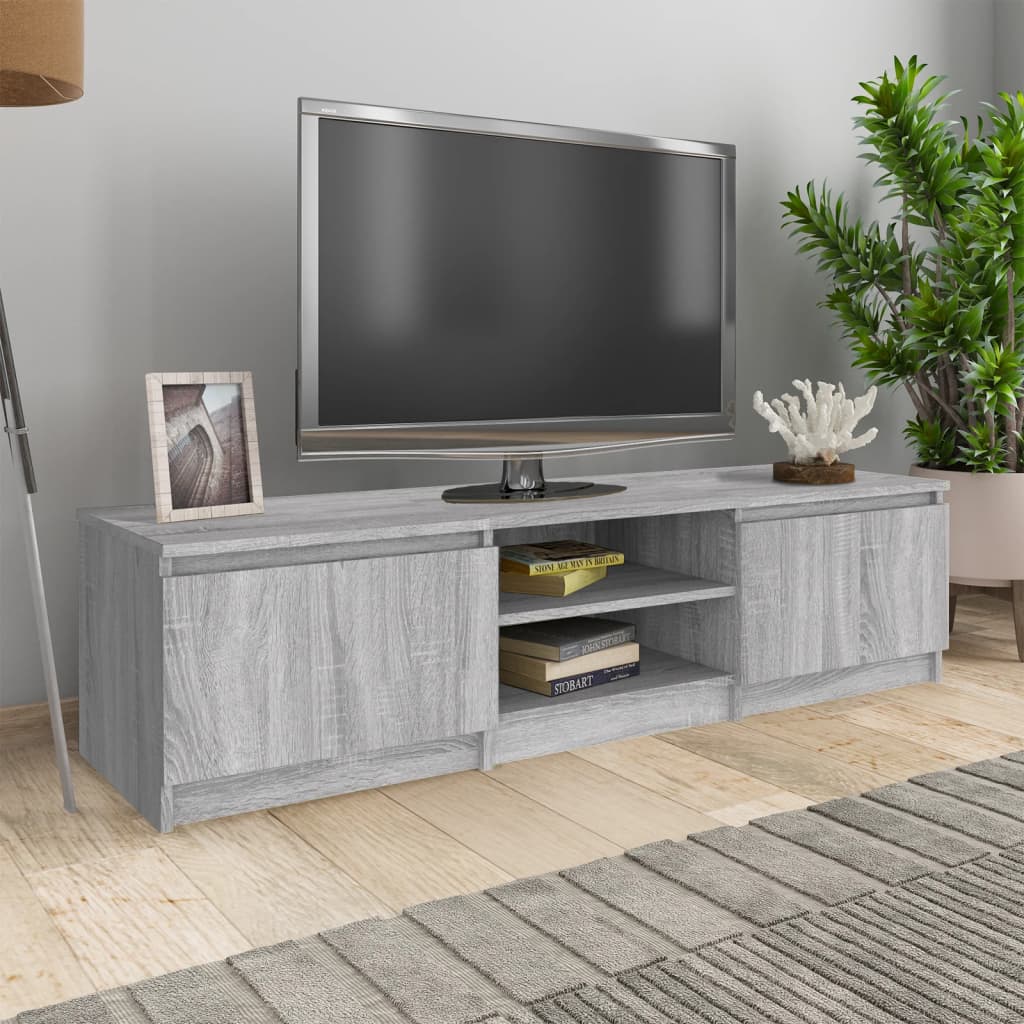 vidaXL TV Cabinet Grey Sonoma 140x40x35.5 cm Engineered Wood