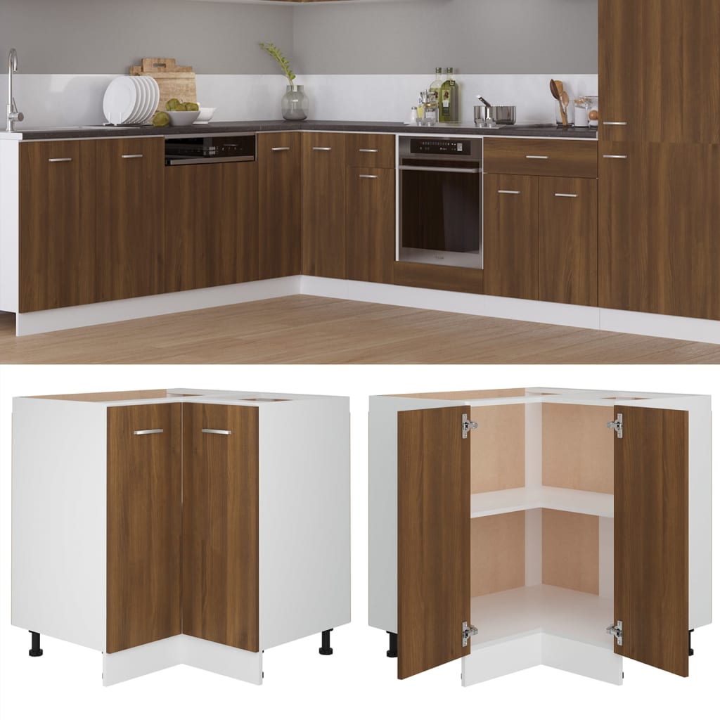 vidaXL Kitchen Cabinet Brown Oak 75,5x75,5x80,5 cm Engineered Wood