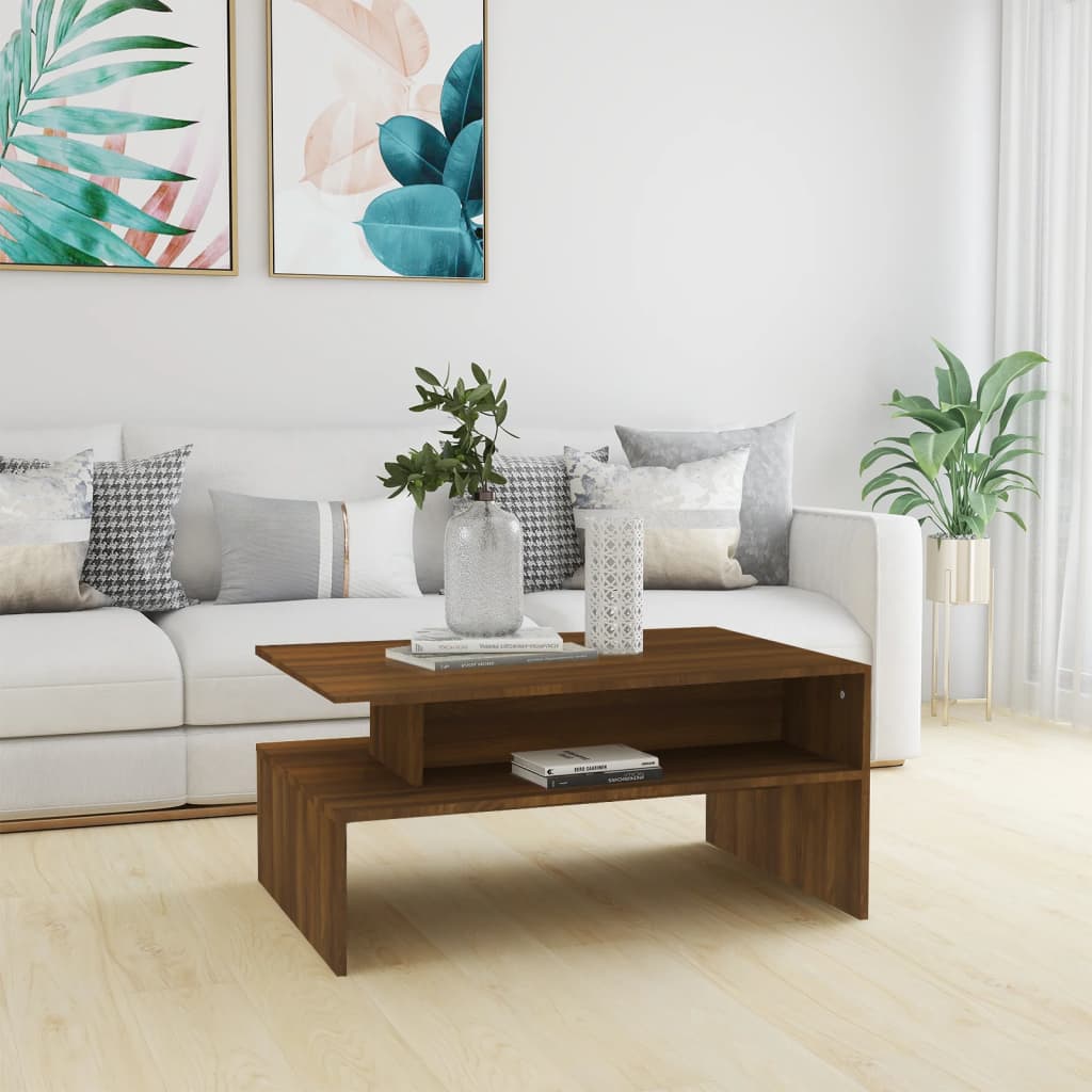 vidaXL Coffee Table Brown Oak 90x60x42,5 cm Engineered Wood