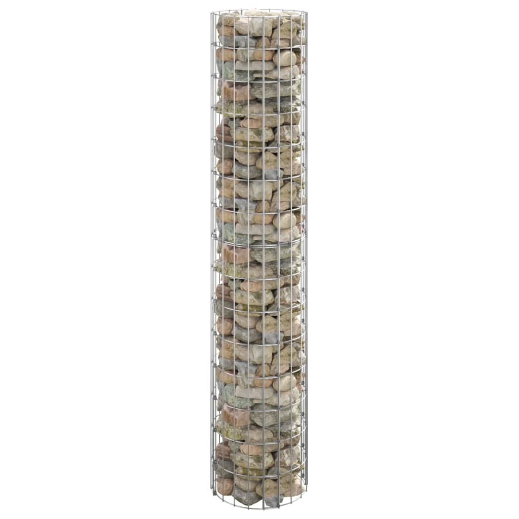 vidaXL Circular Gabion Pole Galvanised Steel Ì÷30x150 cm