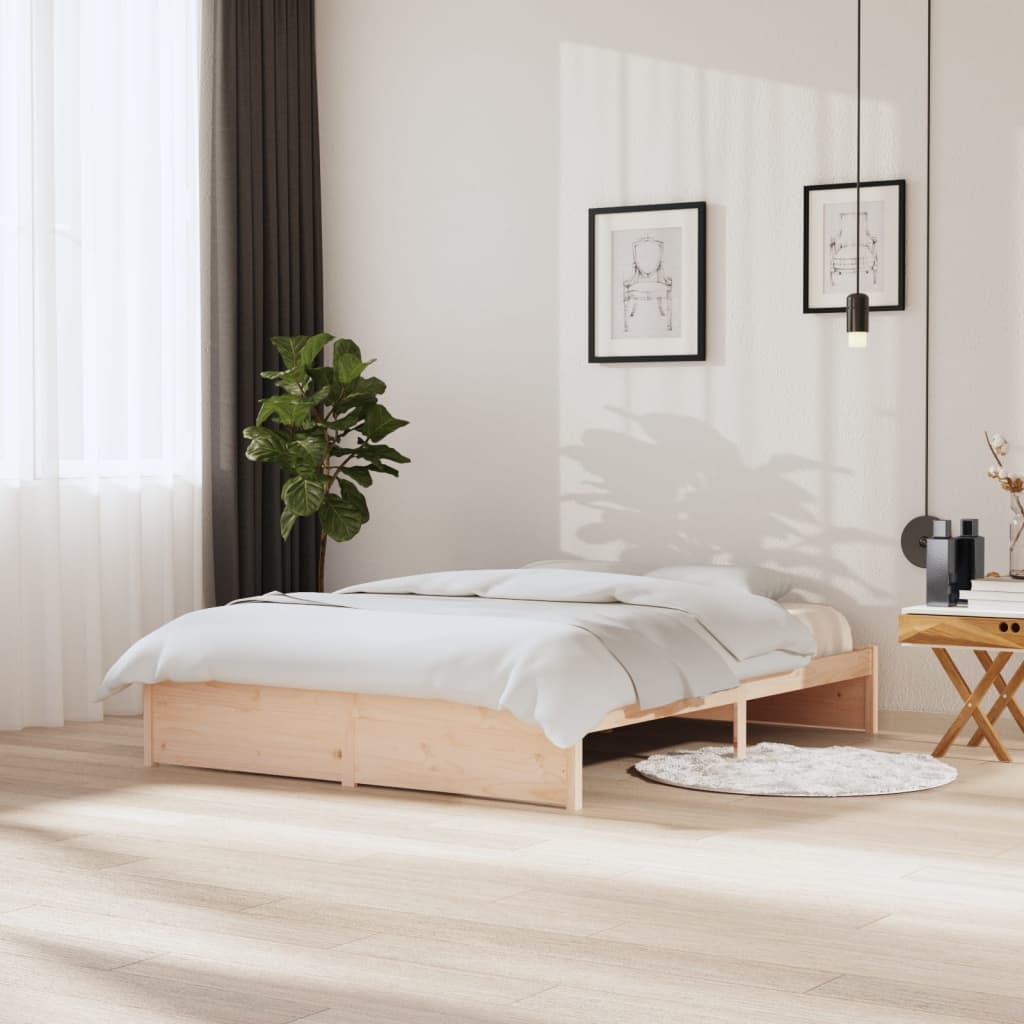 vidaXL Bed Frame Solid Wood 150x200 cm King Size