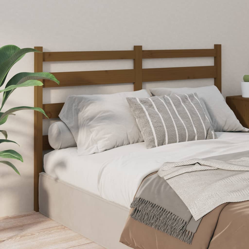 vidaXL Bed Headboard Honey Brown 141x4x100 cm Solid Wood Pine