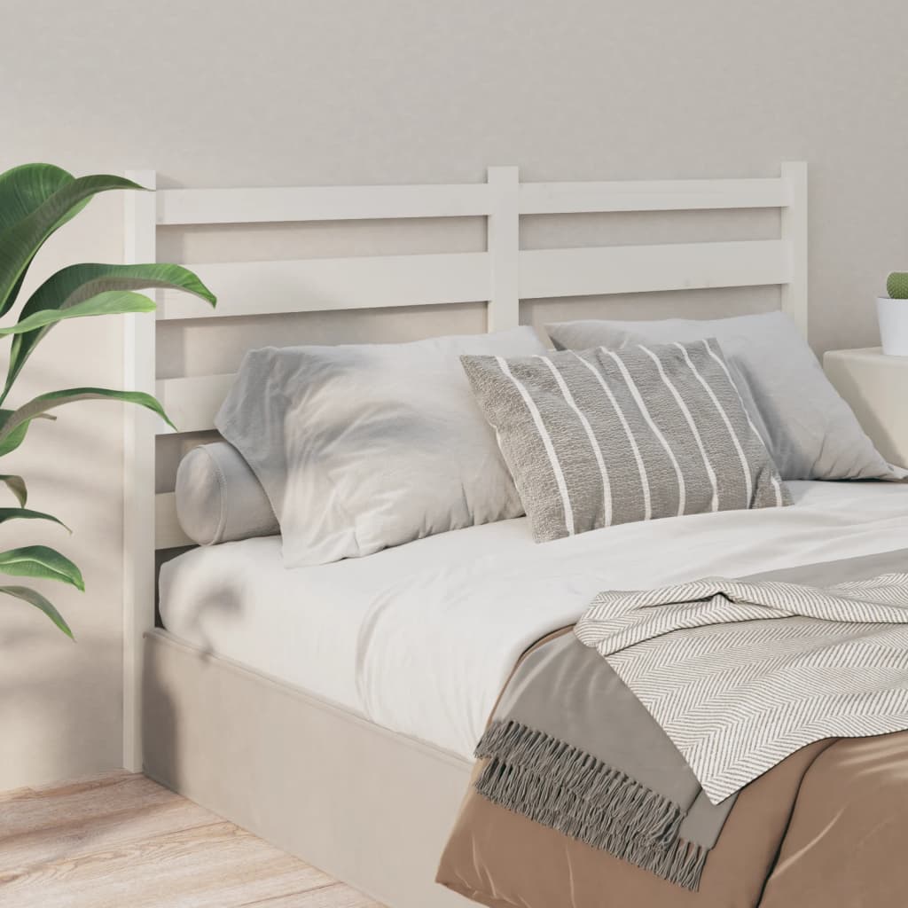 vidaXL Bed Headboard White 186x4x100 cm Solid Wood Pine