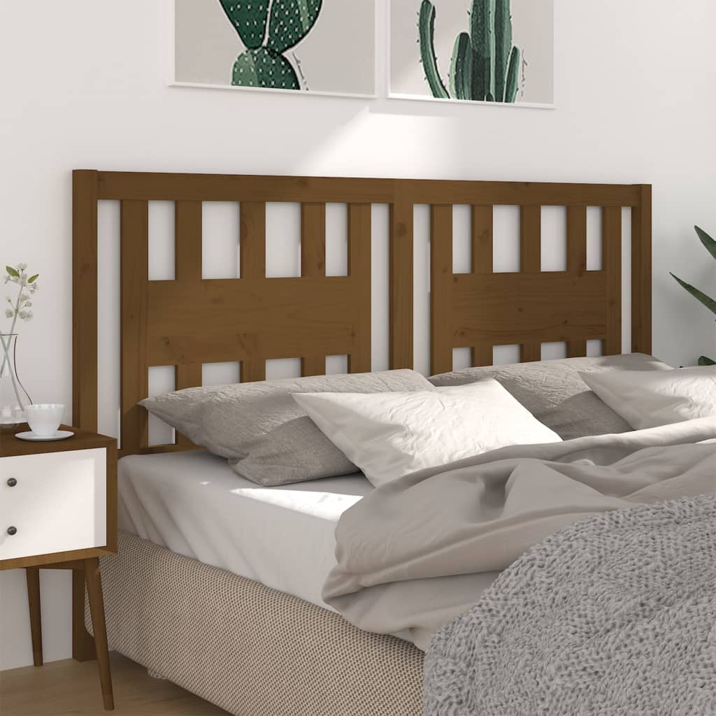 vidaXL Headboard Honey Brown 126x4x100 cm Solid Wood Pine