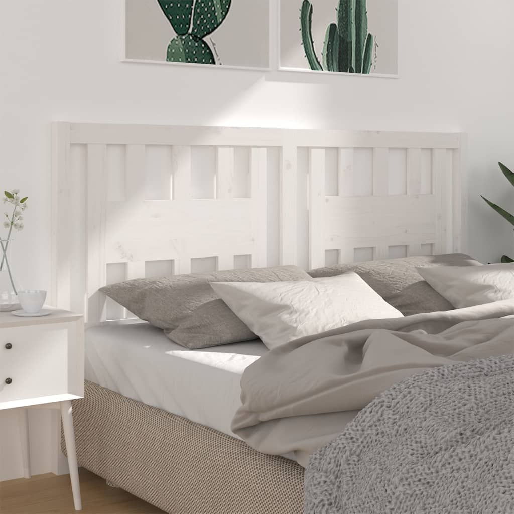 vidaXL Headboard White 186x4x100 cm Solid Wood Pine