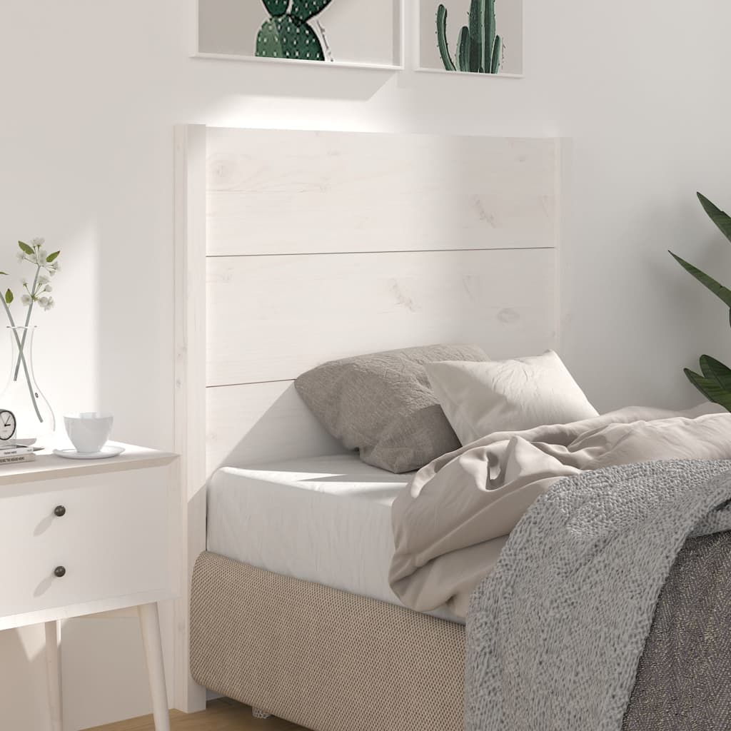 vidaXL Headboard White 81x4x100 cm Solid Wood Pine