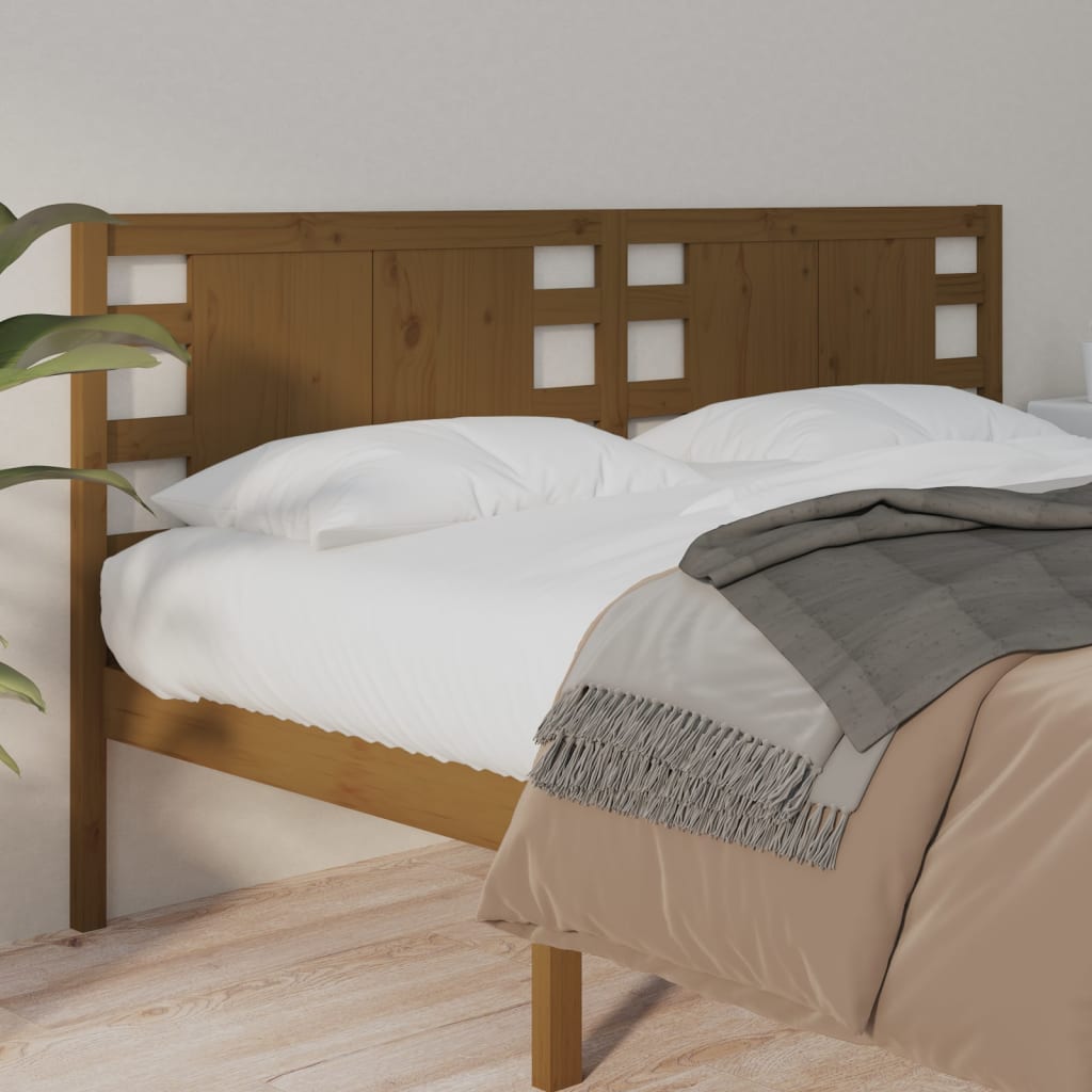 vidaXL Headboard Honey Brown 186x4x100 cm Solid Wood Pine