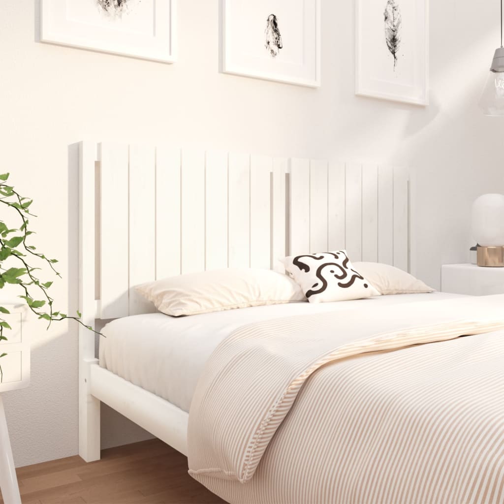 vidaXL Bed Headboard White 155.5x4x100 cm Solid Wood Pine