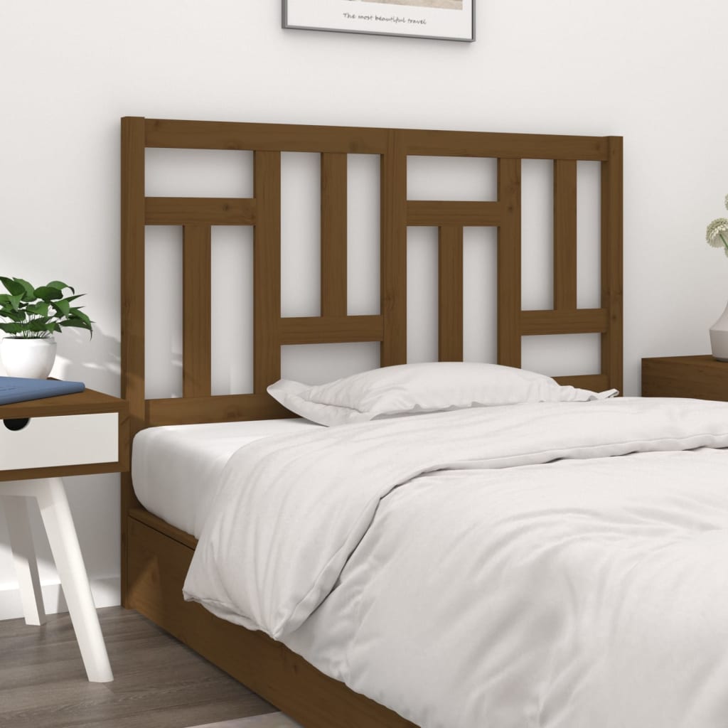 vidaXL Bed Headboard Honey Brown 155.5x4x100 cm Solid Wood Pine