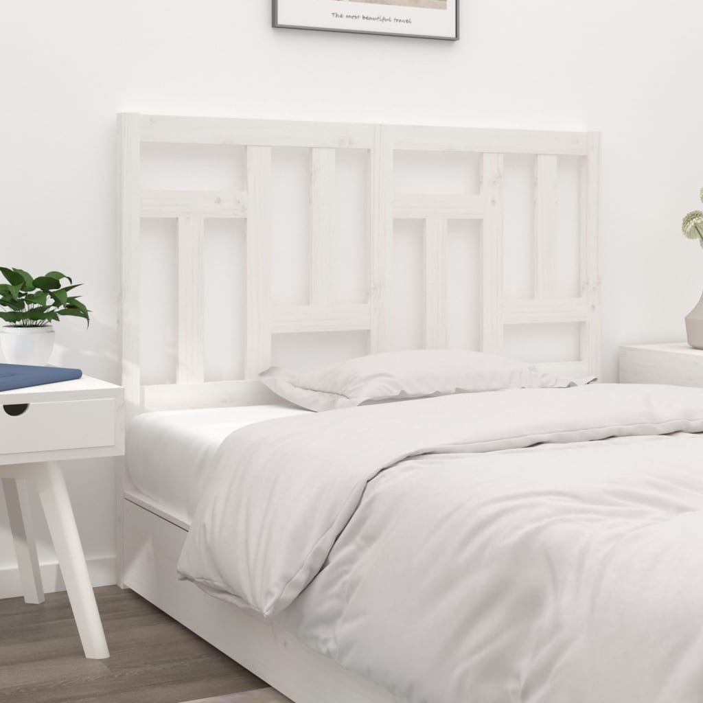 vidaXL Bed Headboard White 185.5x4x100 cm Solid Wood Pine