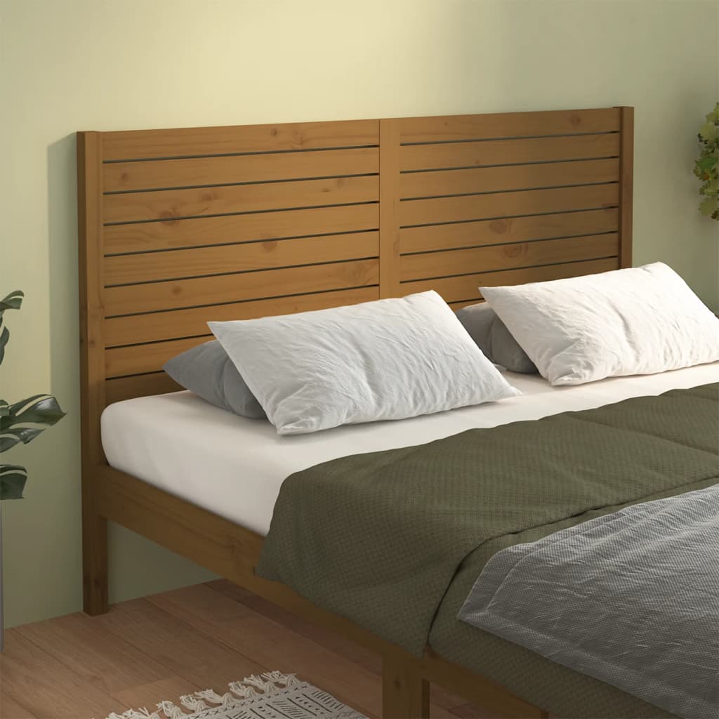 vidaXL Bed Headboard Honey Brown 206x4x100 cm Solid Wood Pine