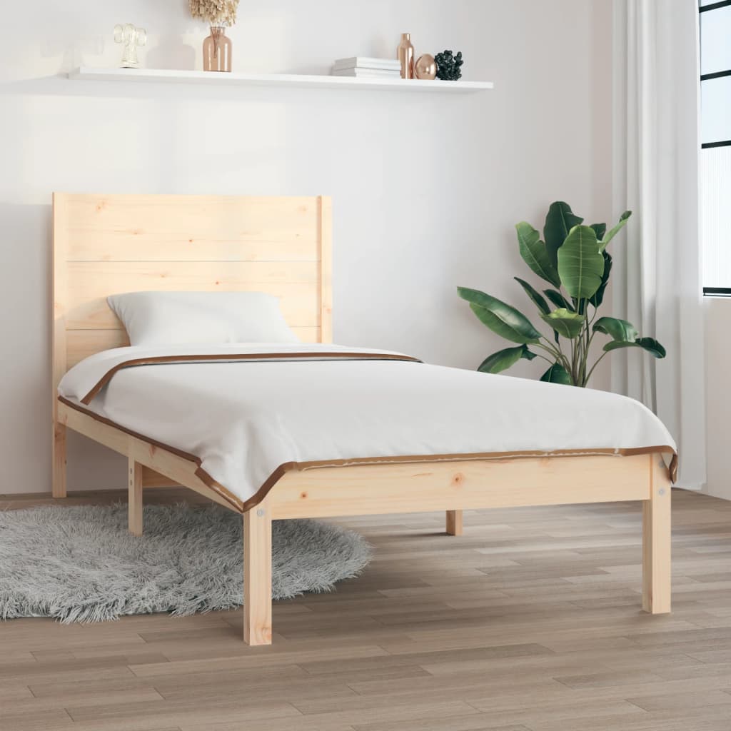 vidaXL Bed Frame Solid Wood Pine 100x200 cm