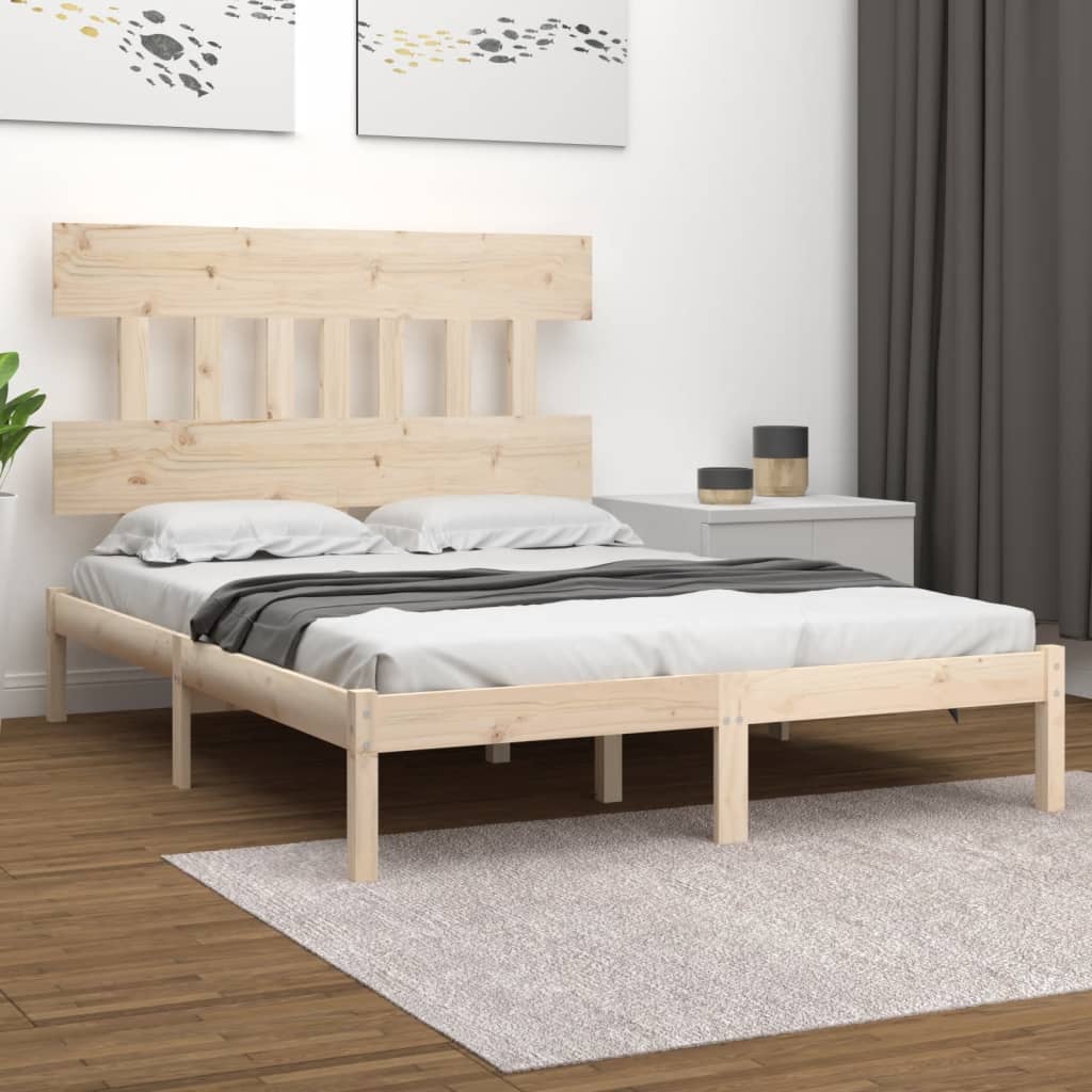 vidaXL Bed Frame Solid Wood 120x200 cm