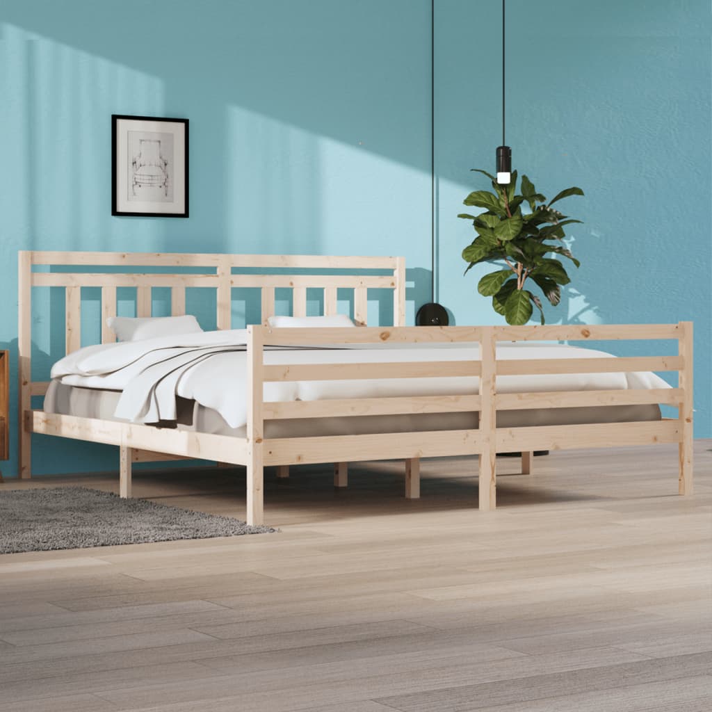 vidaXL Bed Frame Solid Wood 200x200 cm