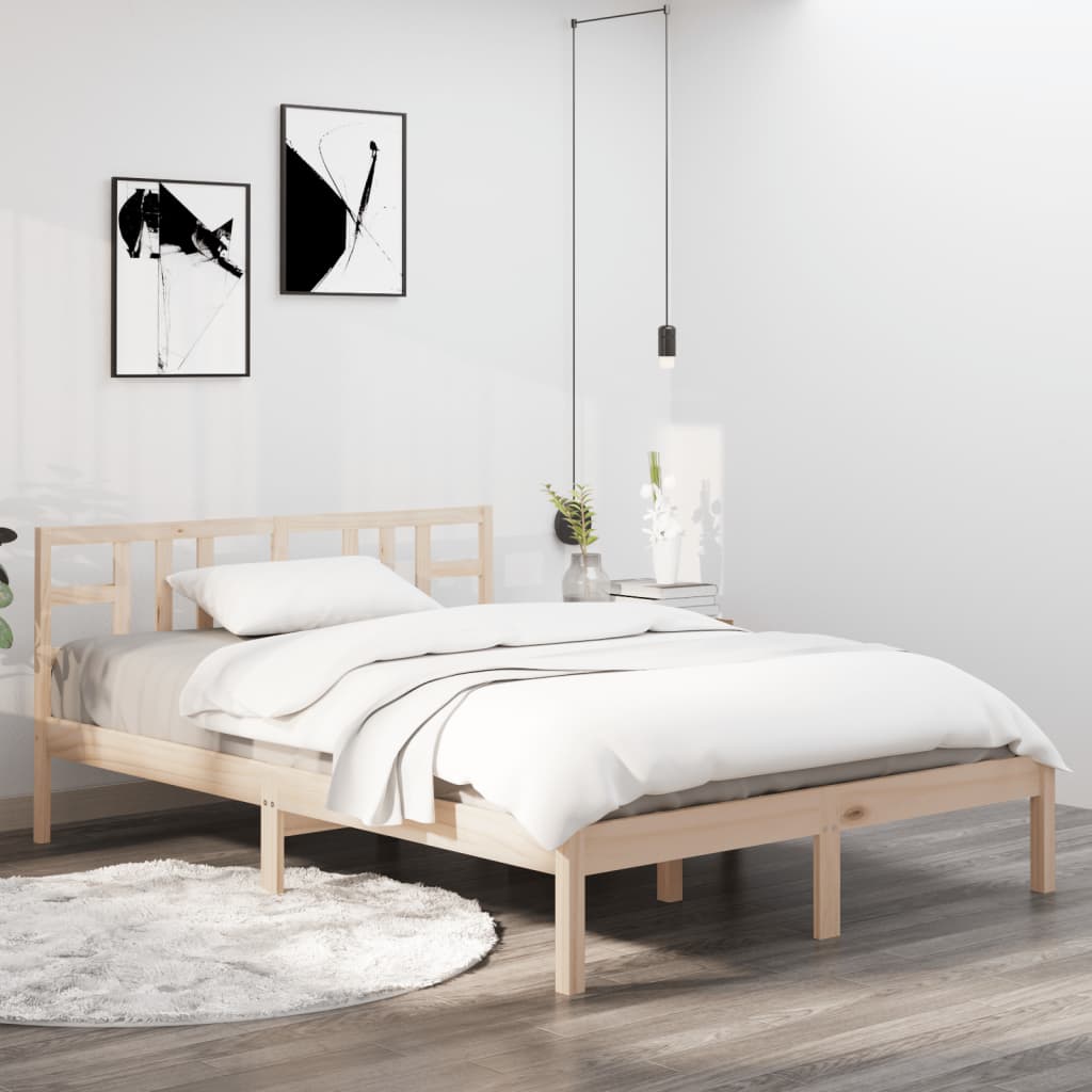 vidaXL Bed Frame Solid Wood 150x200 cm King Size