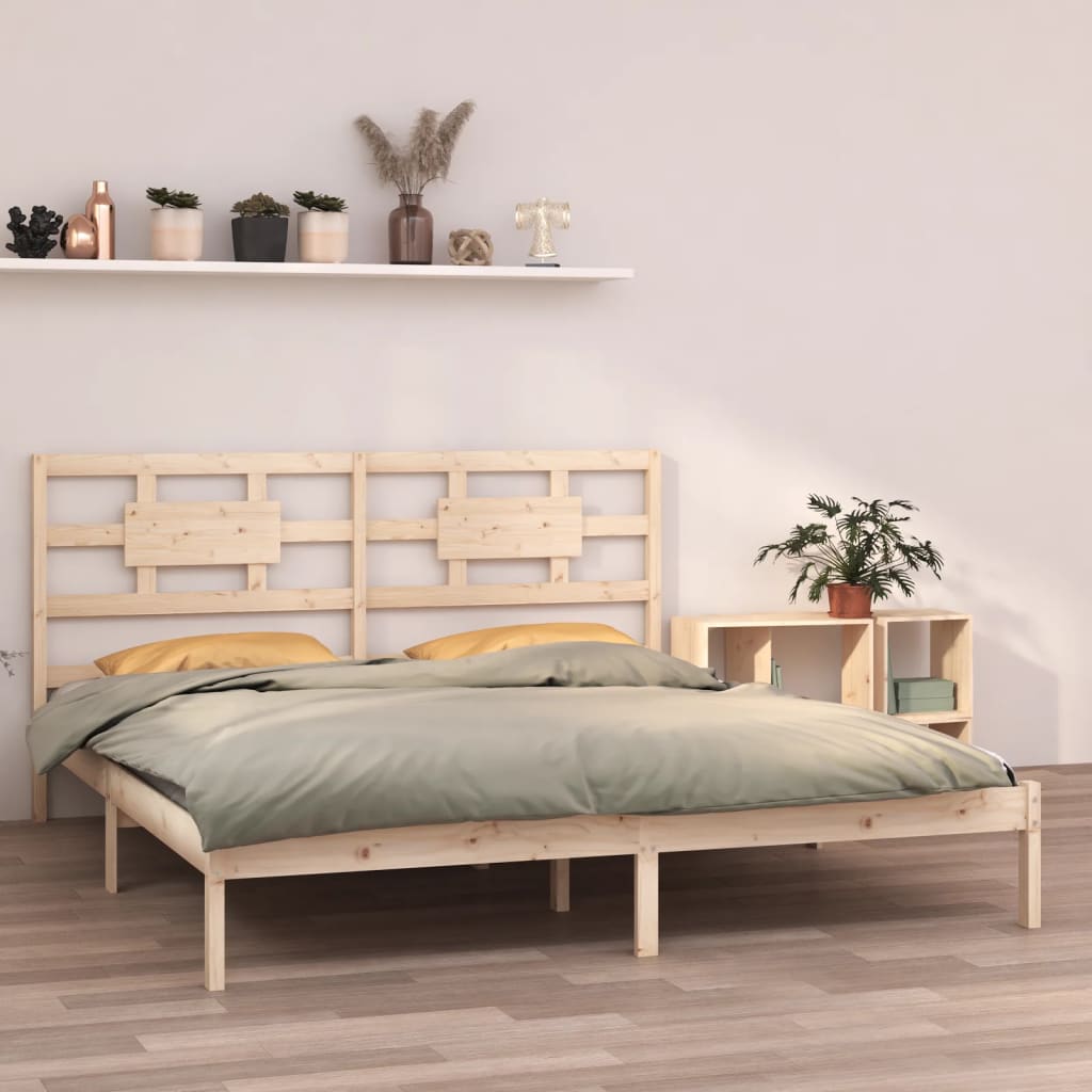 vidaXL Bed Frame Solid Wood 200x200 cm