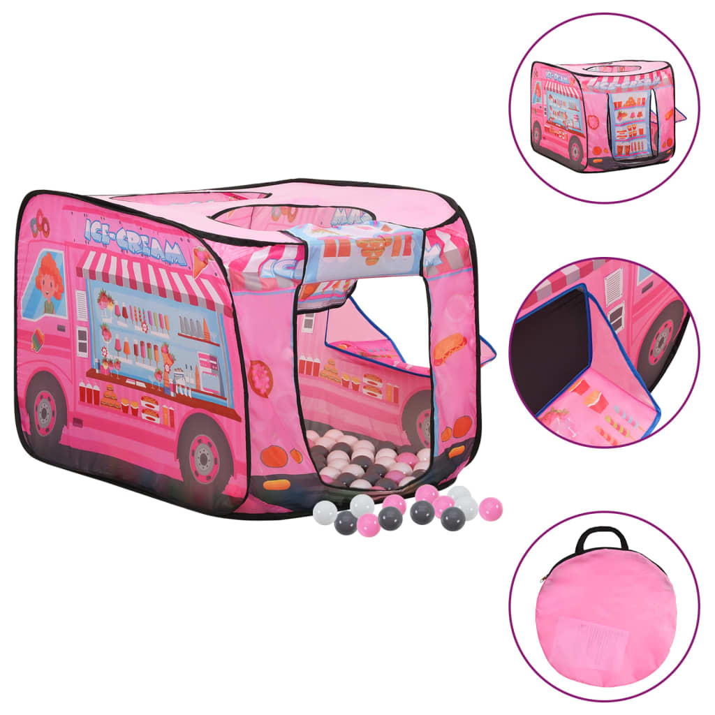 vidaXL Children Play Tent with 250 Balls Pink 70x112x70 cm