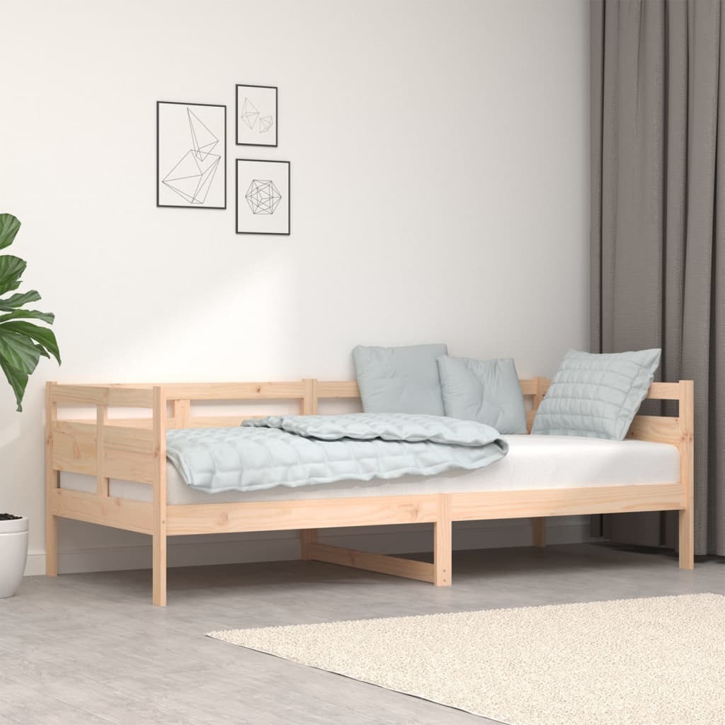 vidaXL Day Bed Solid Wood Pine 90x200 cm