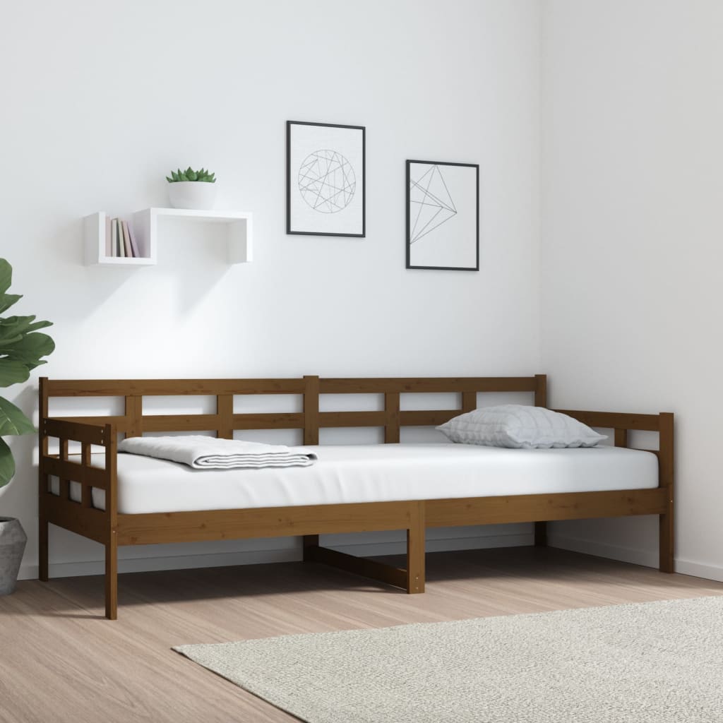vidaXL Day Bed Honey Brown Solid Wood Pine 80x200 cm