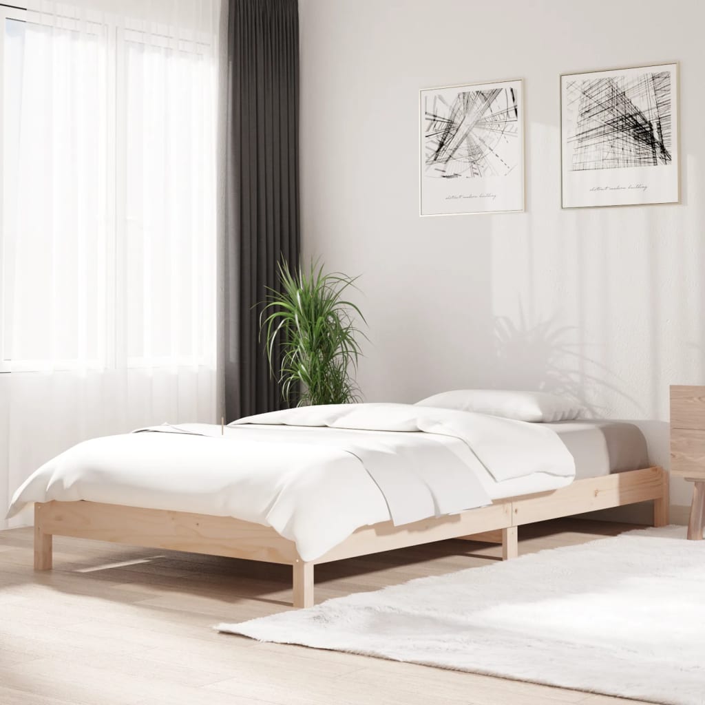 vidaXL Stack Bed 90x200 cm Solid Wood Pine