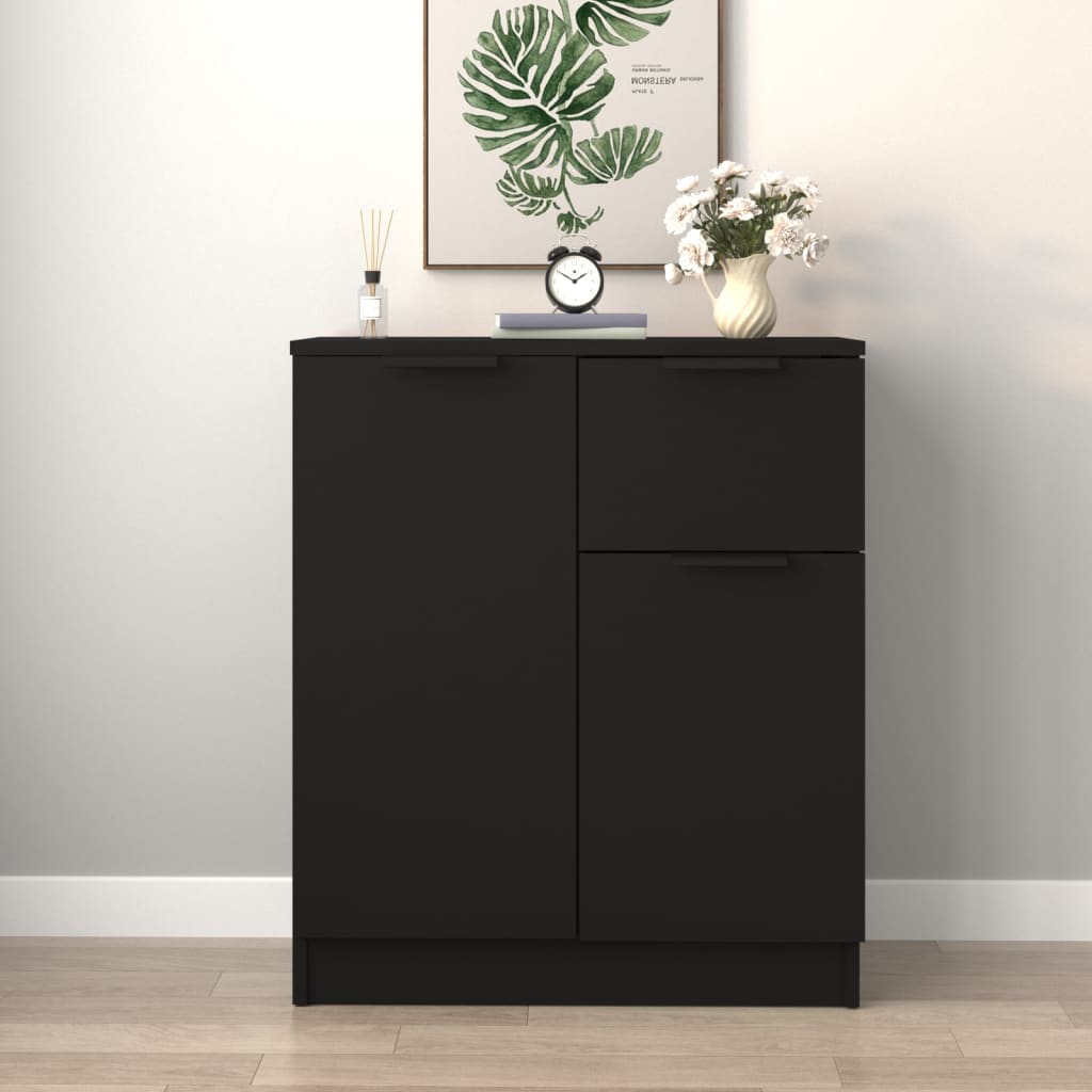 vidaXL Sideboard Black 60x30x70 cm Engineered Wood