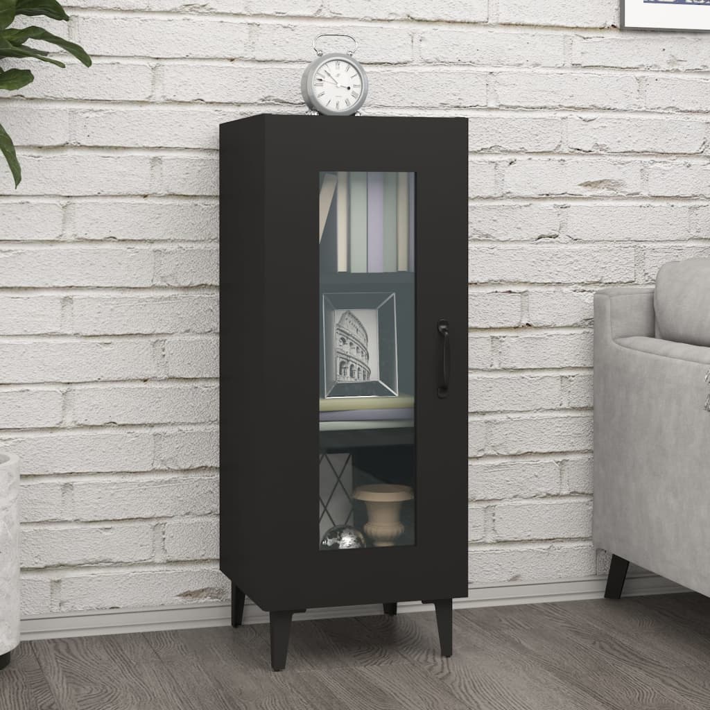 vidaXL Sideboard Black 34.5x34x90 cm Engineered Wood