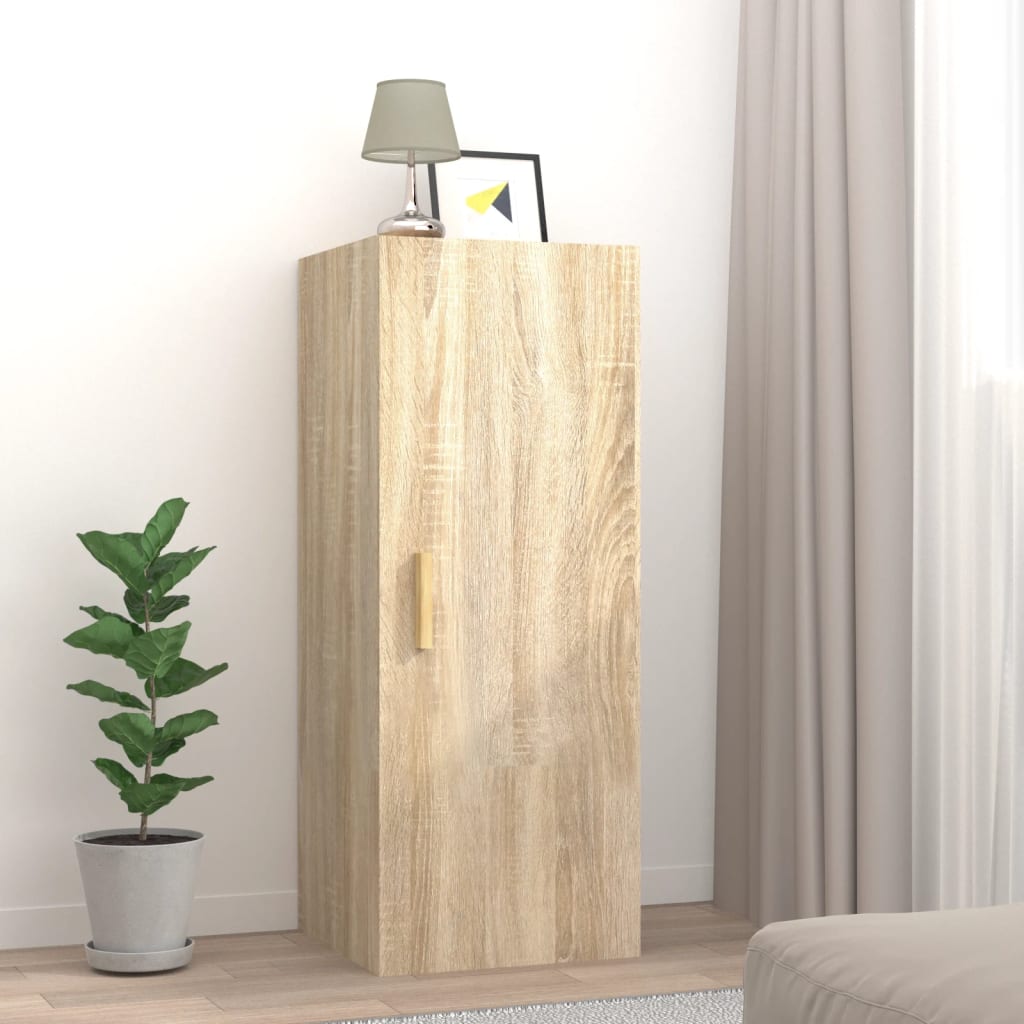 vidaXL Wall Cabinet Sonoma Oak 34.5x34x90 cm Engineered Wood