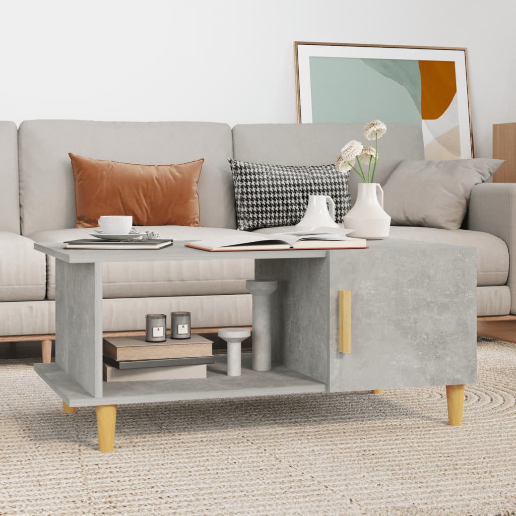 vidaXL Coffee Table Concrete Grey 90x50x40 cm Engineered Wood