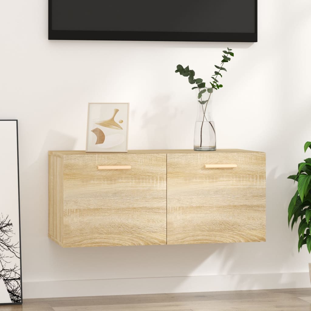 vidaXL Wall Cabinet Sonoma Oak 80x35x36.5 cm Engineered Wood