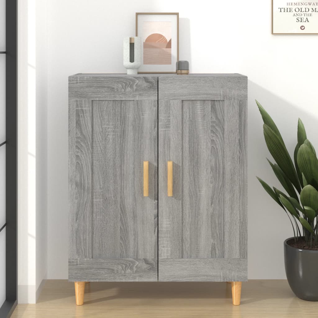 vidaXL Sideboard Grey Sonoma 69.5x34x90 cm Engineered Wood
