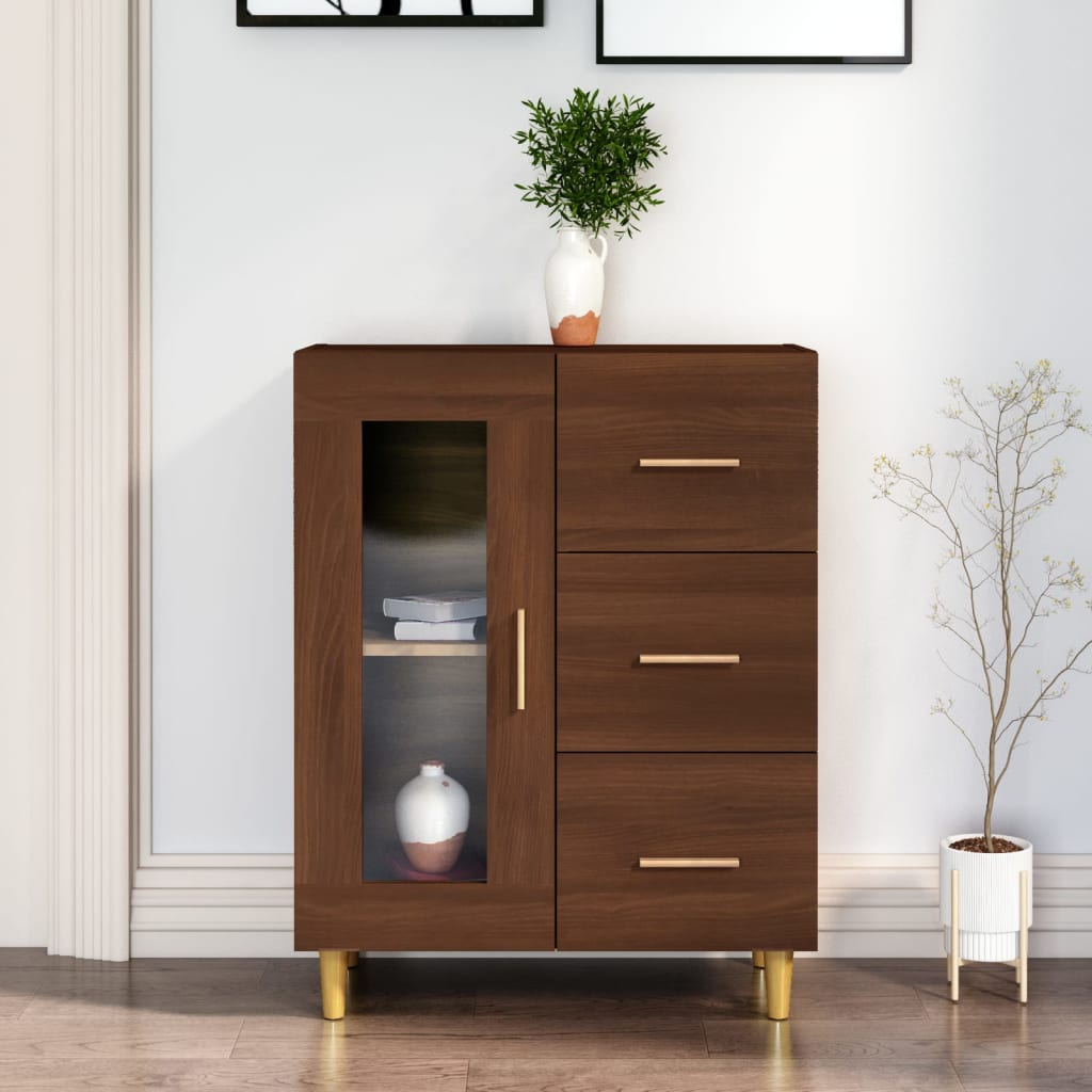 vidaXL Sideboard Brown Oak 69,5x34x90 cm Engineered Wood