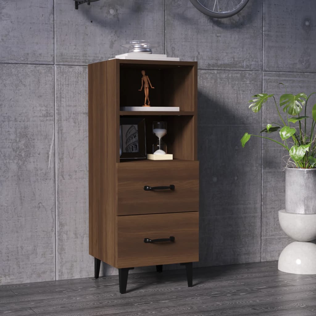 vidaXL Sideboard Brown Oak 34.5x34x90 cm Engineered Wood