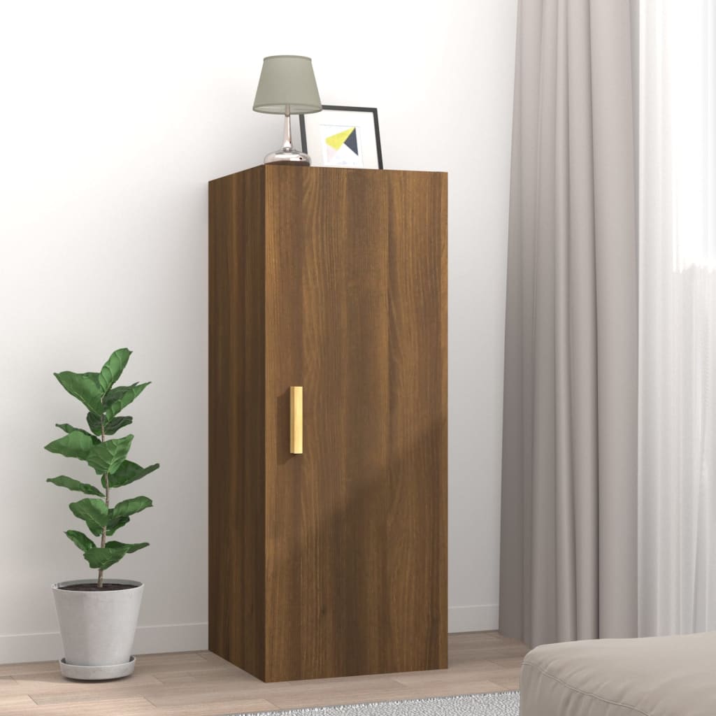 vidaXL Wall Cabinet Brown Oak 34.5x34x90 cm Engineered Wood