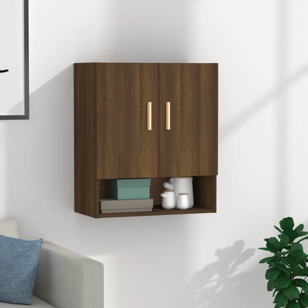 vidaXL Wall Cabinet Brown Oak 60x31x70 cm Engineered Wood