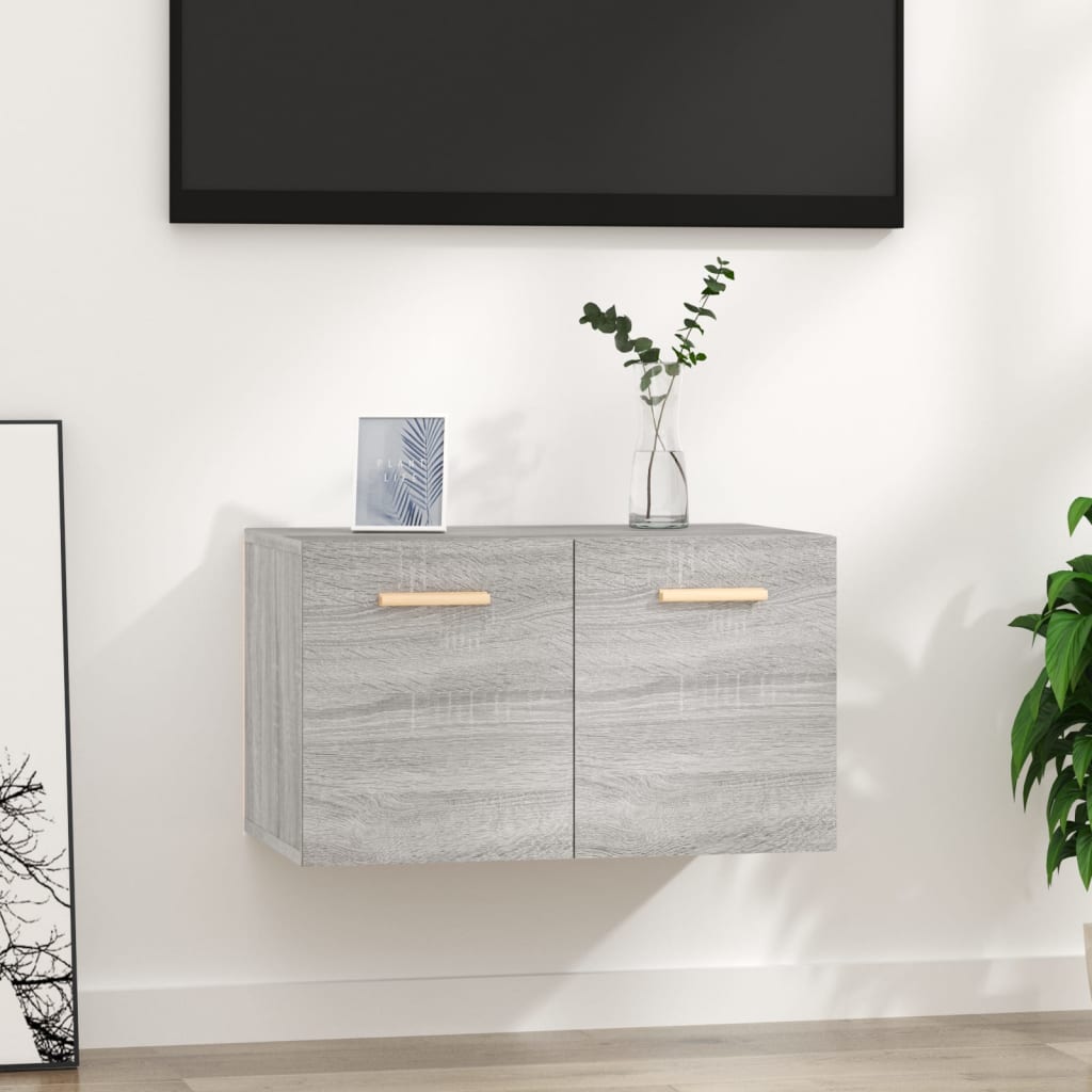vidaXL Wall Cabinet Grey Sonoma 60x36.5x35 cm Engineered Wood